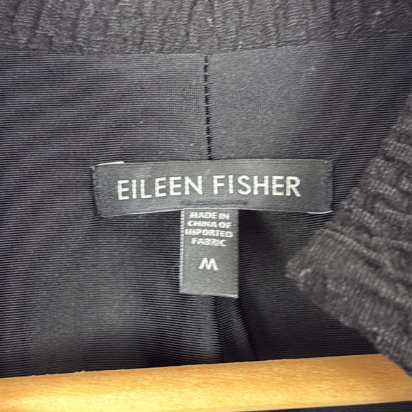 Eileen Fisher Classic Black Blazer Size Medium - Picture 2 of 9